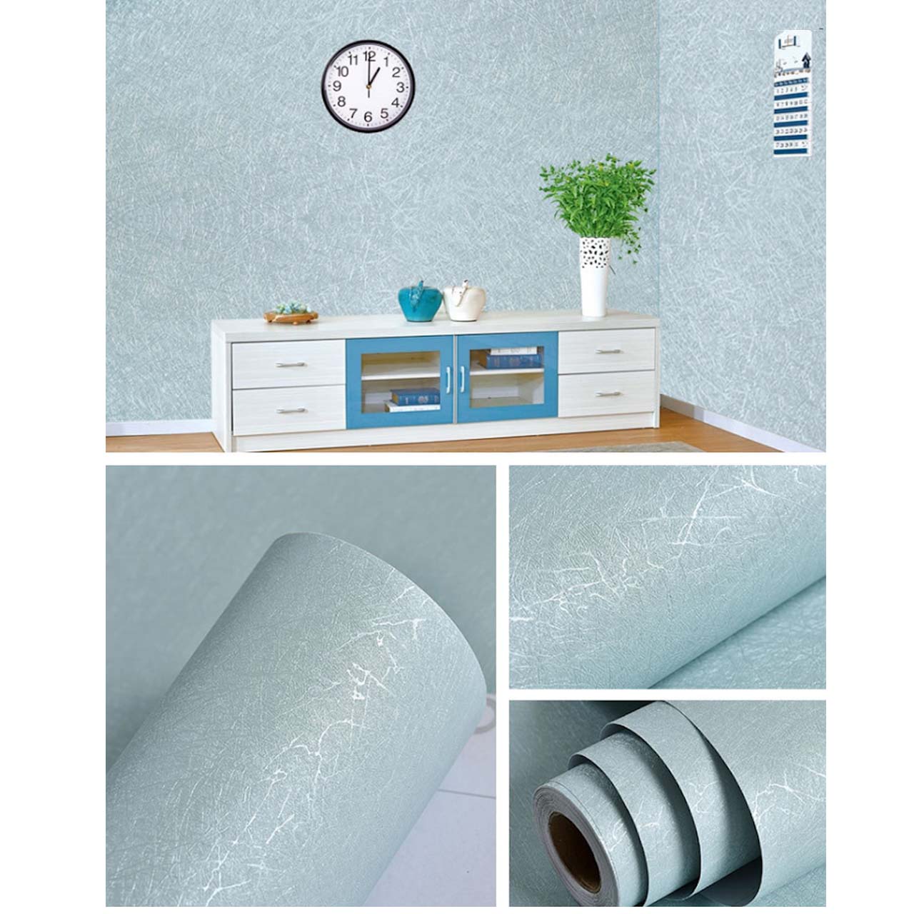 Papel Vinilo Adhesivo De 45 cm x 10 mts Azul