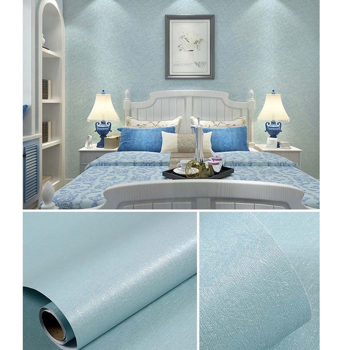 Papel Vinilo Adhesivo De 45 cm x 10 mts Azul