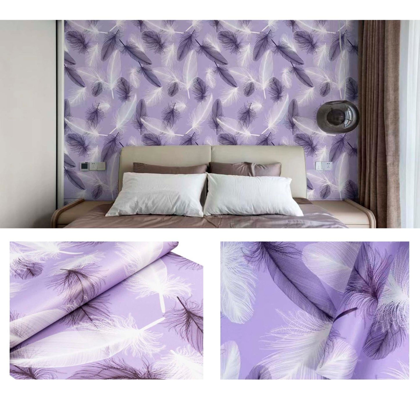 Papel Vinilo Adhesivo De 45 cm x 10 mts Lila
