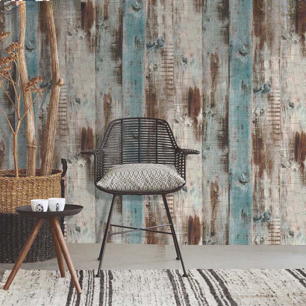 Papel Vinilo Adhesivo De 45 cm x 10 mts Madera Rustica