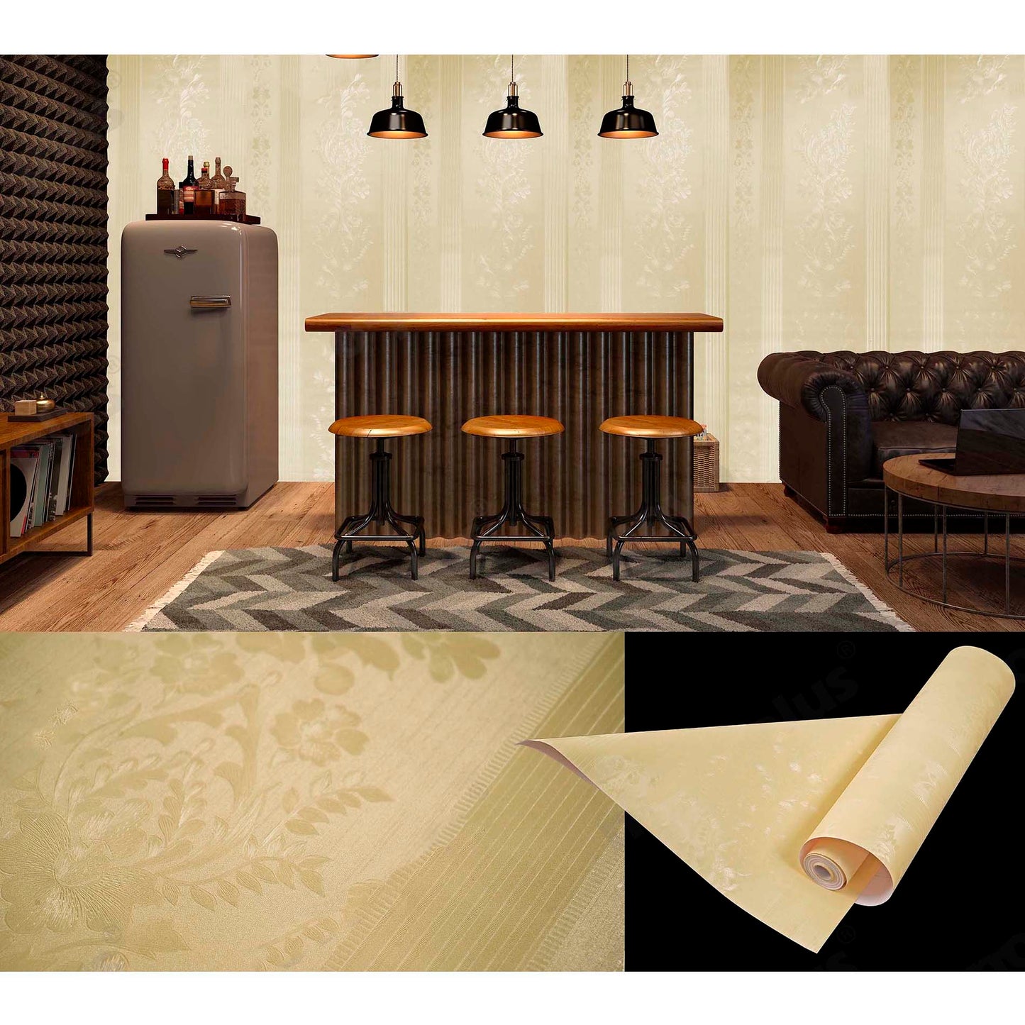 Papel Vinilo Adhesivo De 45 cm x 10 mts