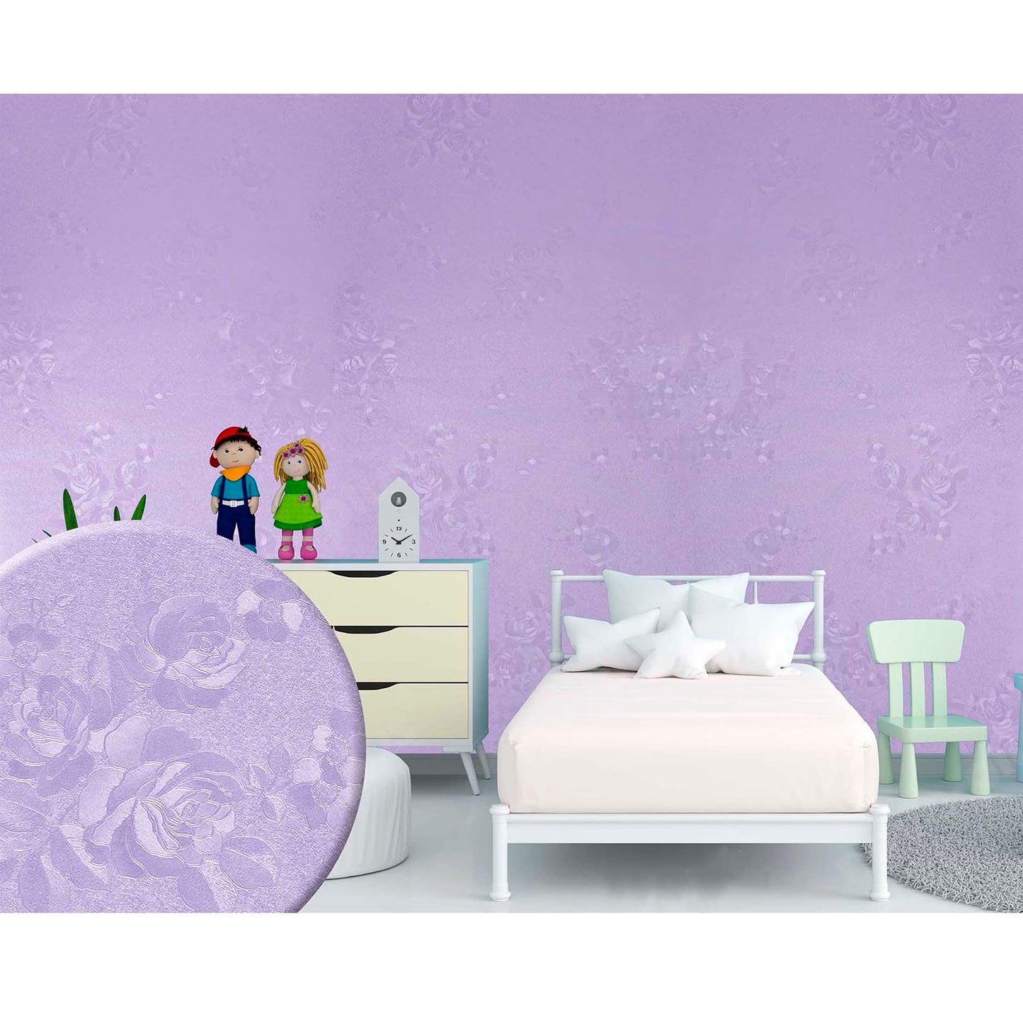 Papel Vinilo Adhesivo De 45 cm x 10 mts Lila