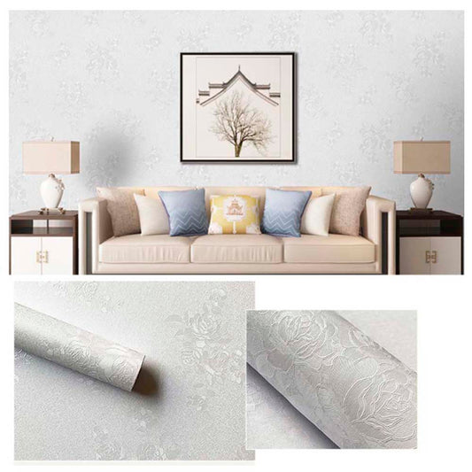 Papel Vinilo Adhesivo De 45 cm x 10 mts Blanco