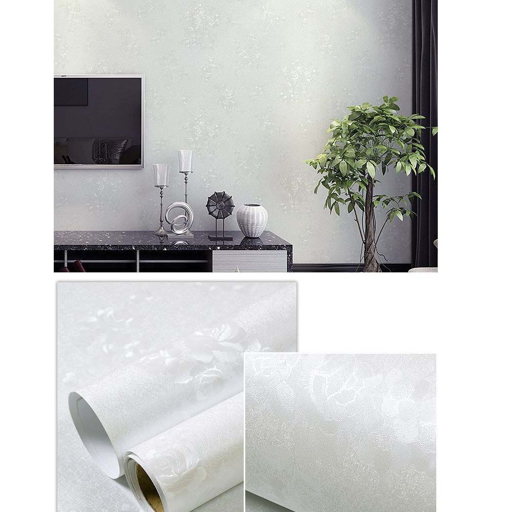 Papel Vinilo Adhesivo De 45 cm x 10 mts Blanco