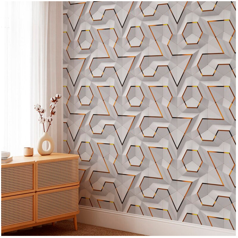 Papel Vinilo Adhesivo De 45 cm x 10 mts Geométrico Efecto 3D