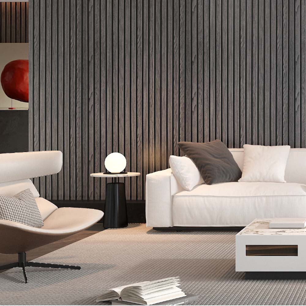 Papel Vinilo Adhesivo De 45 cm x 10 mts Madera Gris