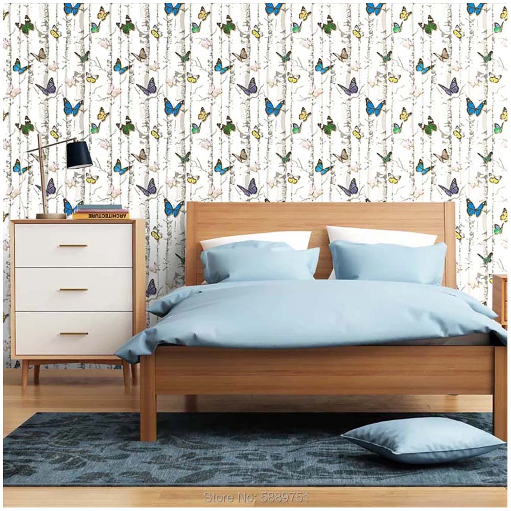 Papel Vinilo Adhesivo De 45 cm x 10 mts Blanco Mariposas