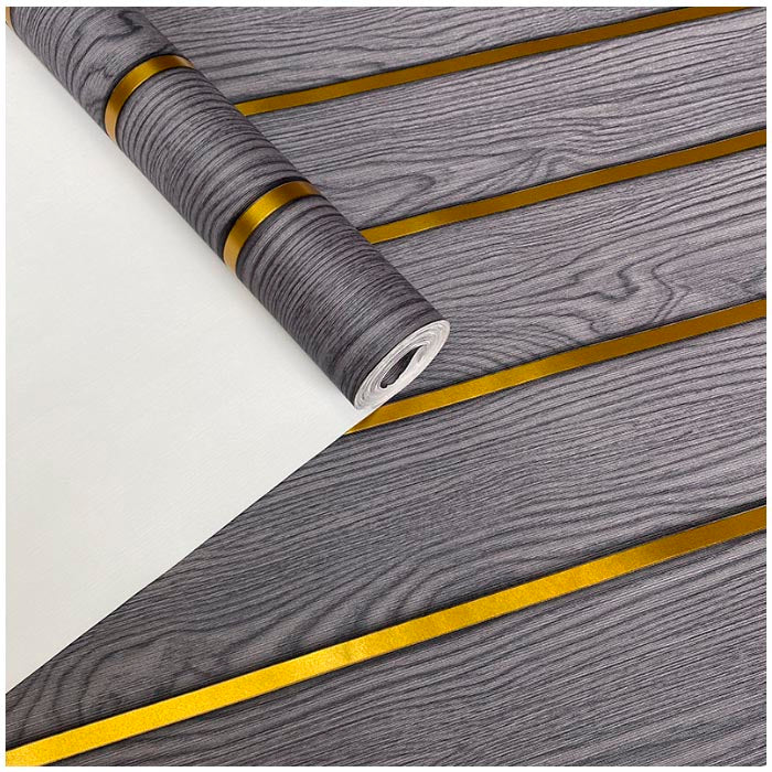Papel Vinilo Adhesivo De 45 cm x 10 mts Liston Tipo Madera