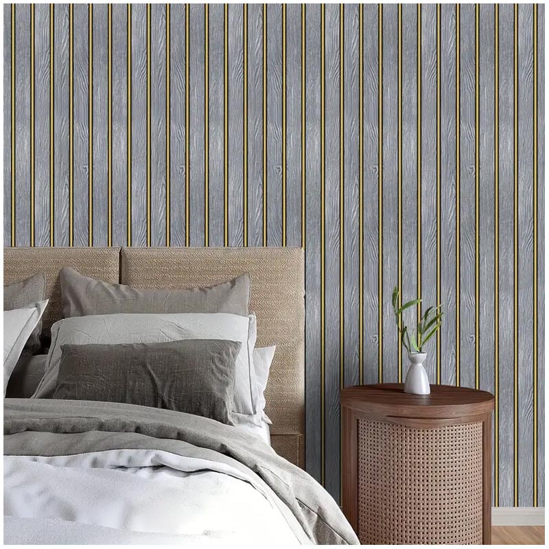 Papel Vinilo Adhesivo De 45 cm x 10 mts Liston Tipo Madera