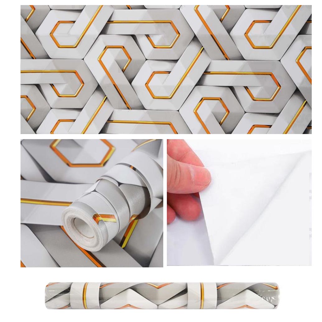 Papel Vinilo Adhesivo De 45 cm x 10 mts Efecto 3D