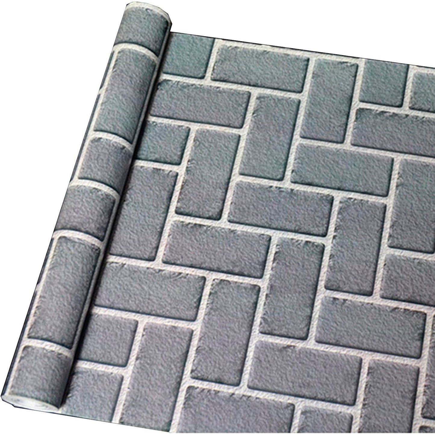 Papel Vinilo Adhesivo De 45 cm x 10 mts Ladrillo Gris