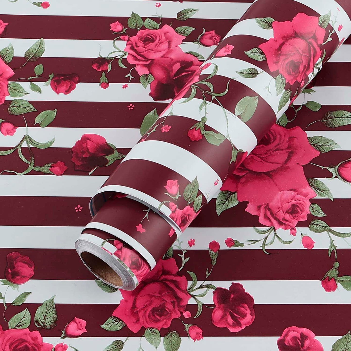 Papel Vinilo Adhesivo De 45 cm x 10 mts Rosas