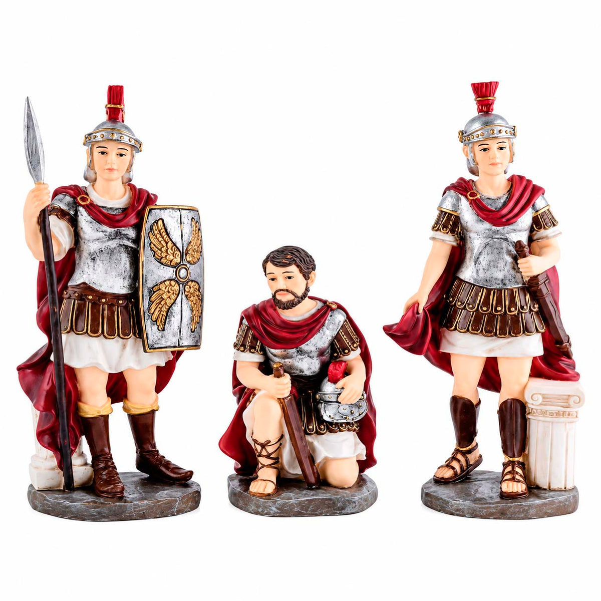 Soldados Romanos 3 Piezas De 25 cm Pesebre