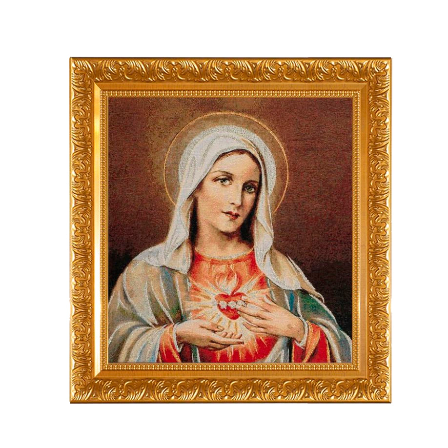 Gobelino Sagrado Corazon De Maria De 50 x 46 cm