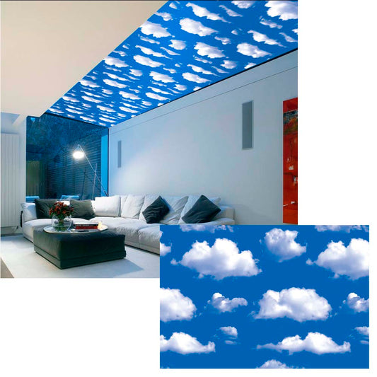 Papel Vinilo Adhesivo De 45 cm x 10 mts Nubes