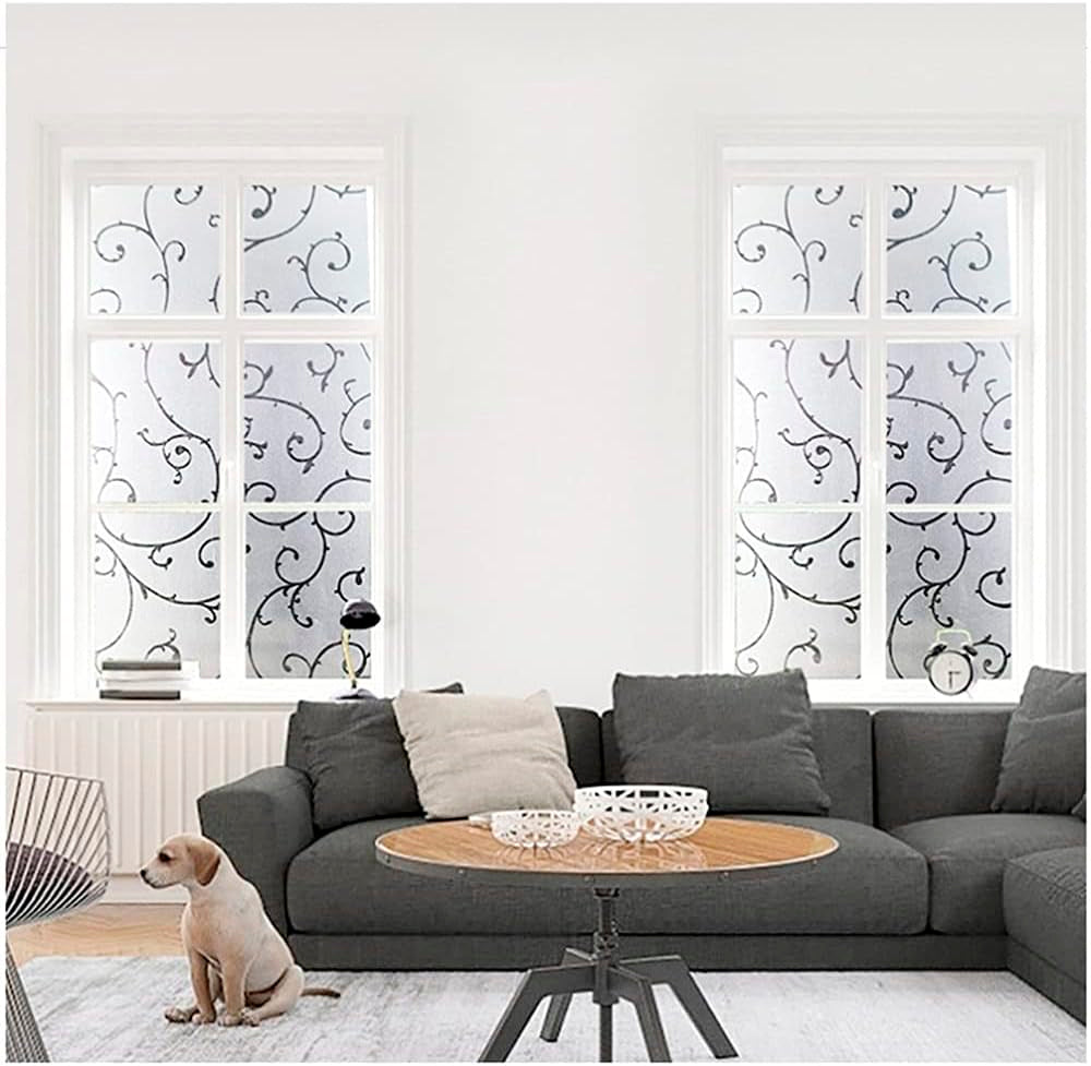 Papel Adhesivo Tipo Vitral Floral De 2 mts x 90 mts