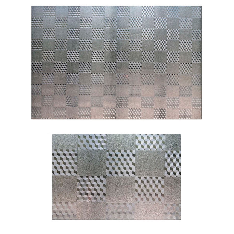Papel Adhesivo Tipo Vitral Diseño Con Cuadros De 2 mts x 90 mts