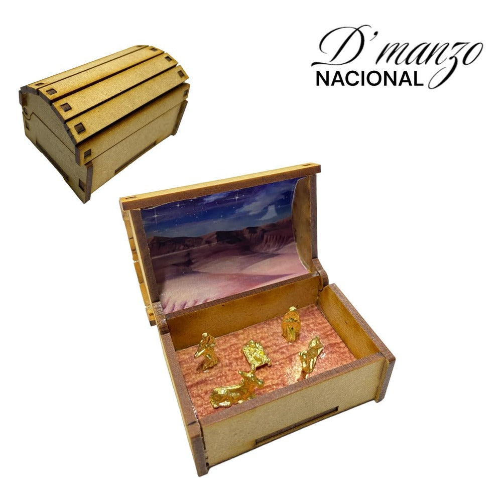 Nacimiento Pesebre Baúl 6x4 cm