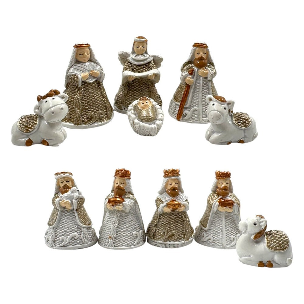 Pesebre Navideño Con 11 Piezas De 4.5 cm