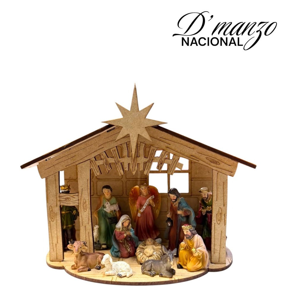Pesebre Con Portal De 5 cm Con 11 piezas