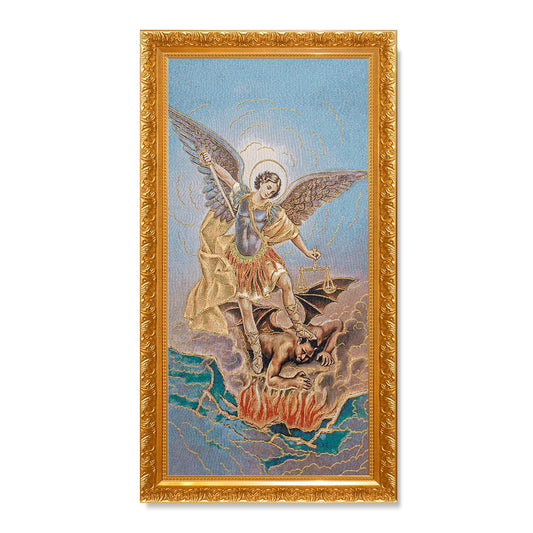 Gobelino Arcangel San Miguel De 135 x 75 Cm Cuadro