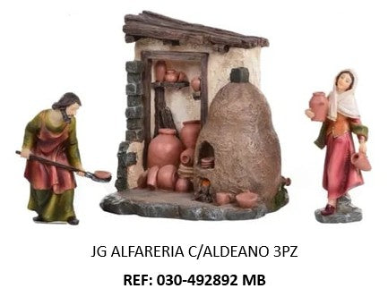 Alfareria c/aldeano 3piezas