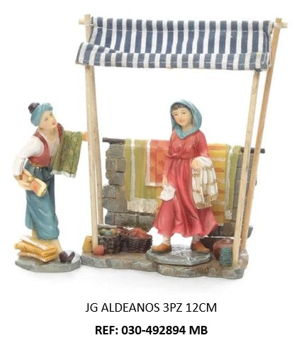 Aldeanos 3piezas 12cm