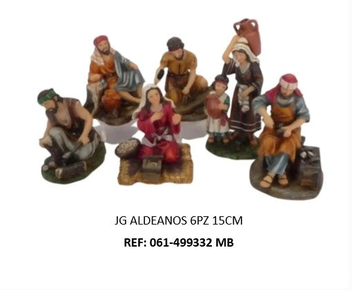 Aldeanos 6piezas 15cm