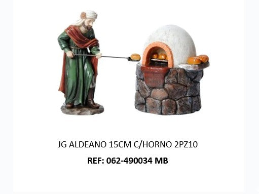 Aldeano c/horno 15cm