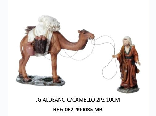 Aldeano c/camello 10cm