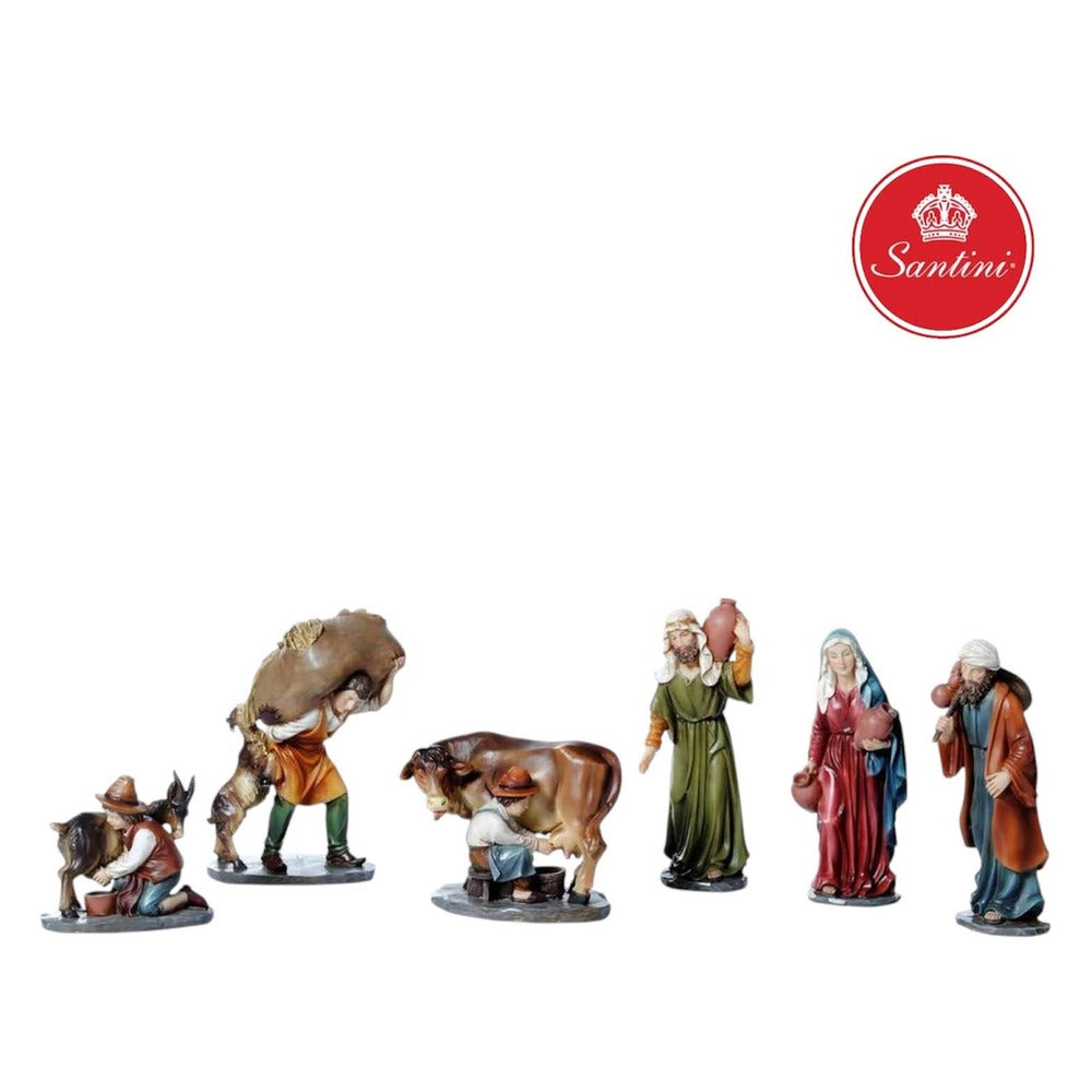 Aldeanos Para Pesebre Con 6 piezas De 15 cm