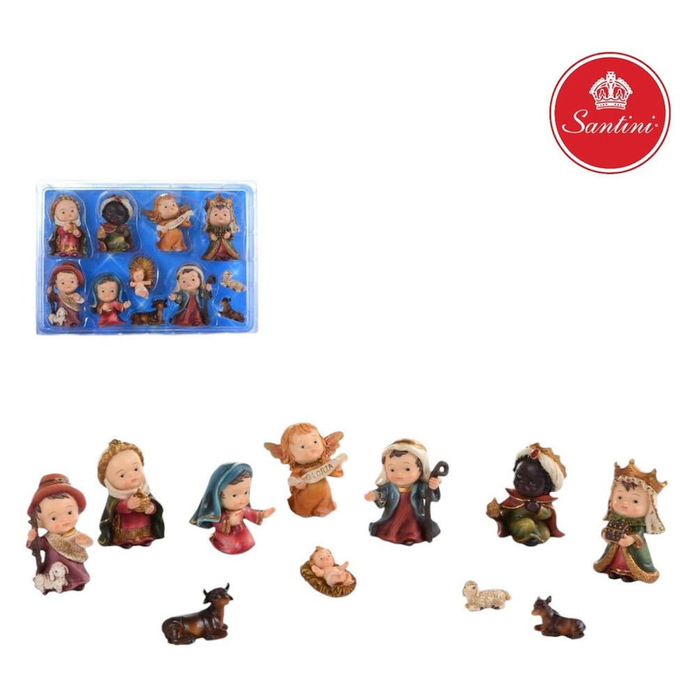 Pesebre Infantil De 7.5 cm Con 11 Piezas