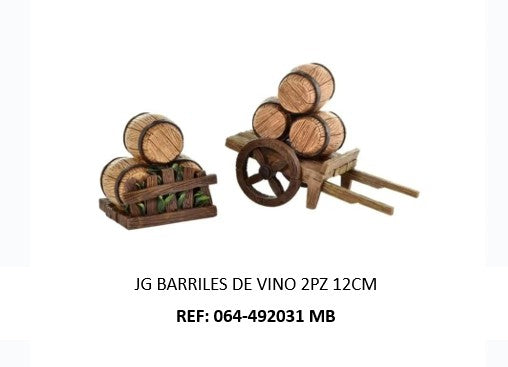 Barriles de vino 2piezas 12cm