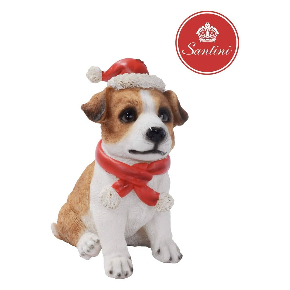 Perro Decorativo Navideño De 18 cm