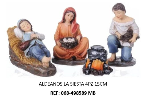 Aldeanos la sista 4piezas 15cm