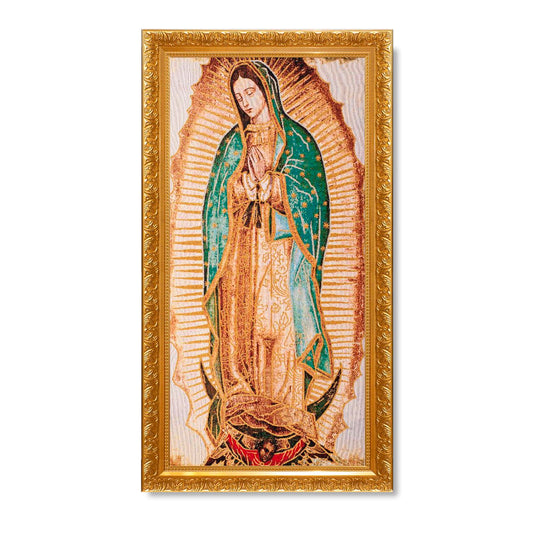 Gobelino Virgen De Guadalupe De 90 x 50 Cm Cuadro