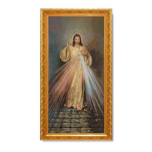 Gobelino Jesus Misericordioso De 90 x 50 Cm Cuadro
