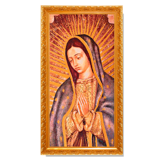Gobelino Virgen De Guadalupe De 90 x 50 Cm Cuadro
