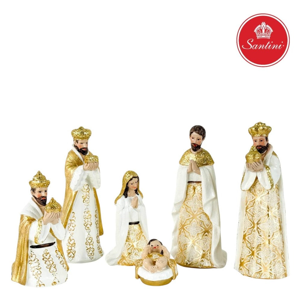Nacimiento Pesebre Con 6 Piezas De 16 Cm