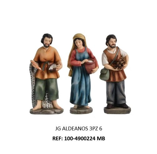 Aldeanos 3piezas 6"