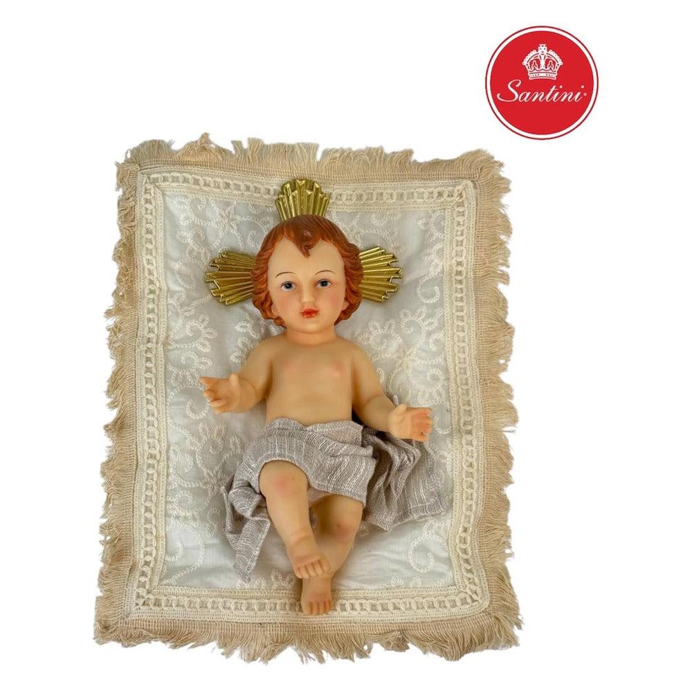 Niño Dios con Cojín Para Pesebre De 30 Cm