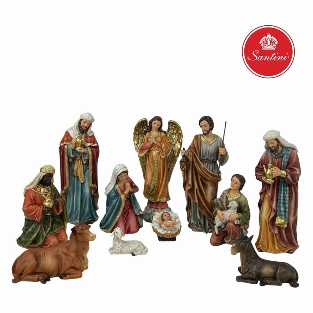Pesebre Navideño De 30 Cm Con 11 Piezas