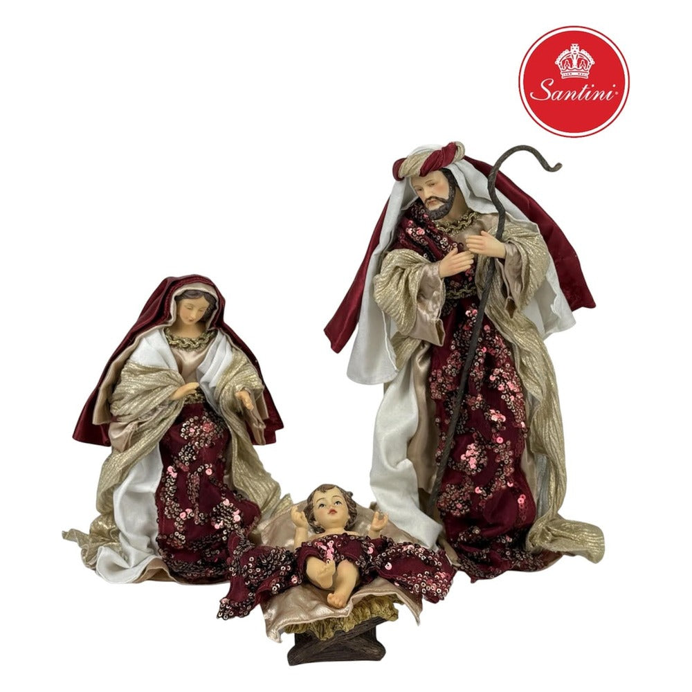 Nacimiento Pesebre Arte Quiteño x3 Piezas De 36 Cm