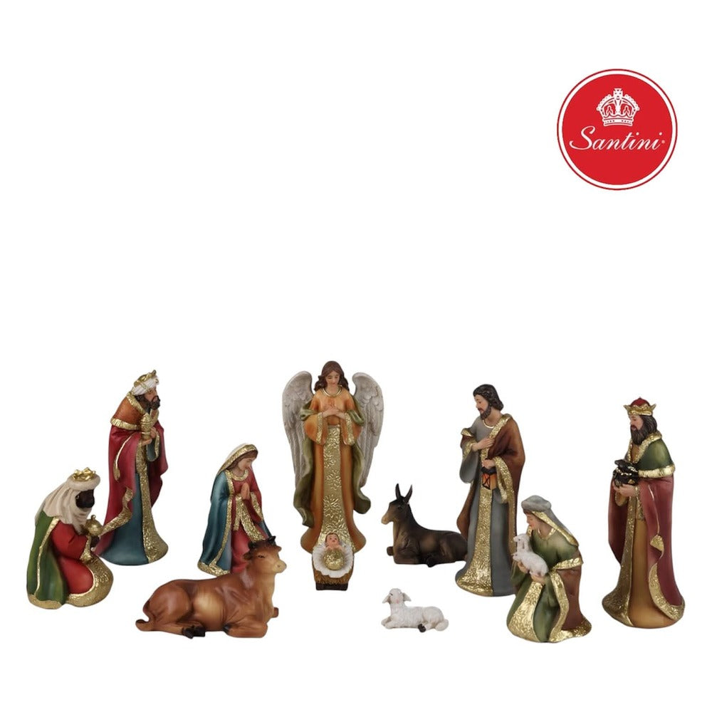 Pesebre Navideño Con 11 Piezas De 15 Cm