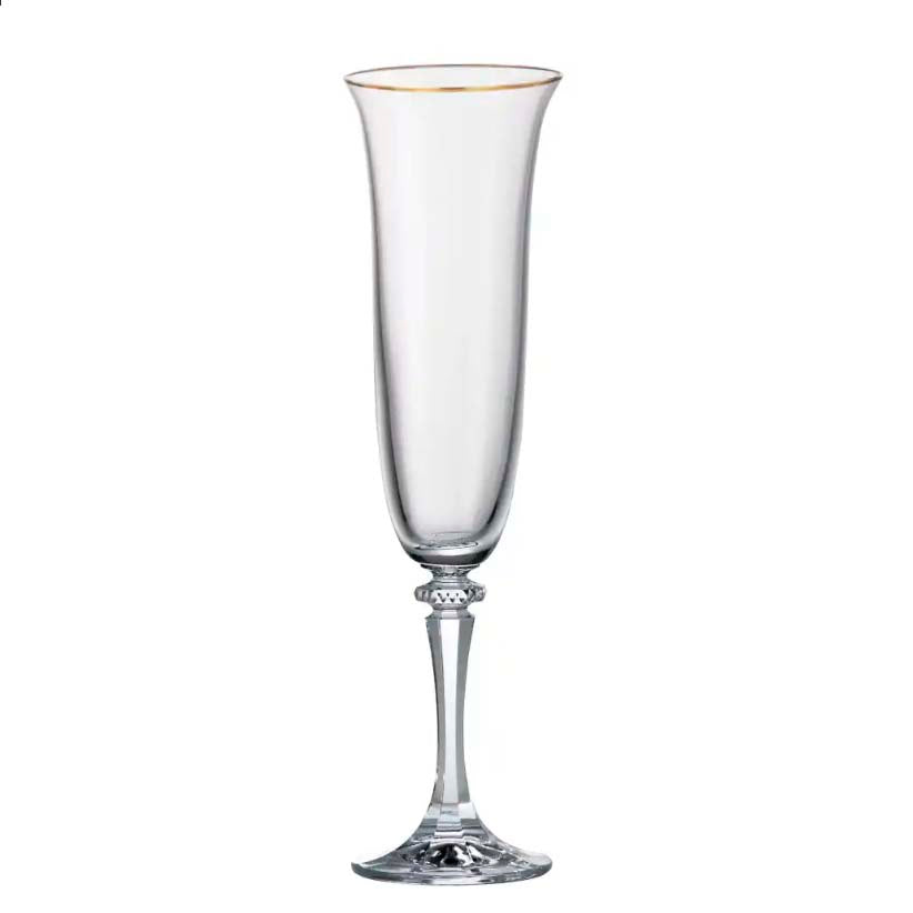 Copas Flauta Champagne Branta Gold 175 ml Set x 6 Piezas