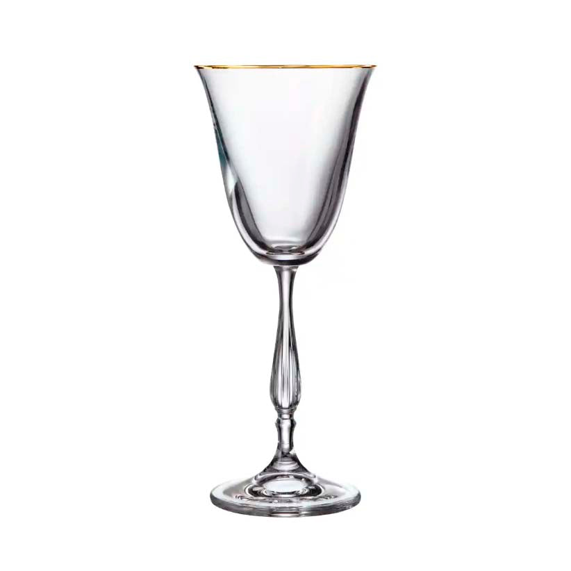 Copas de Vino Fregata Gold 250 ml Set x 6 Piezas