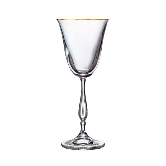 Copas de Vino Fregata Gold 250 ml Set x 6 Piezas