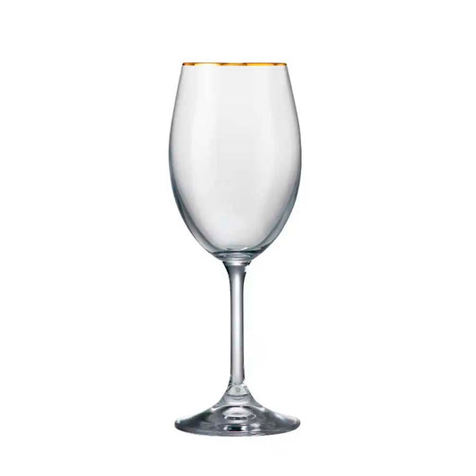 Copas de Vino Sylvia Gold 350 ml Set x 6 Piezas