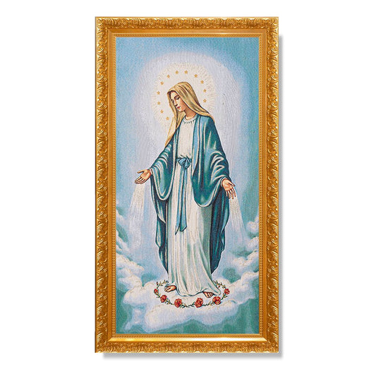 Gobelino Virgen De La Medalla Milagrosa De 135 x 75 Cm Cuadro