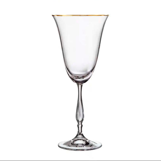 Copas de Vino Fregata Gold 350 ml Set x 6 Piezas